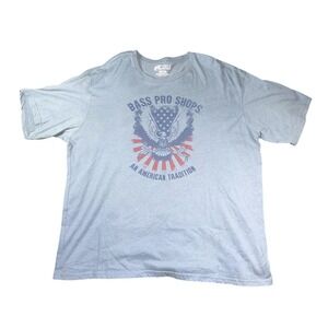 Bass Pro Shops Shirt Mens 2XL Patriotic USA Eagle Graphic Outdoor Blend